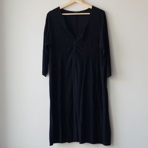 Eileen Fisher Sz XL Twist Front Dress 3/4 Sleeve